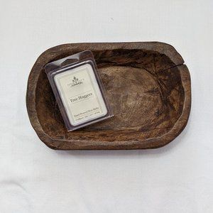 Wooden dough bowl